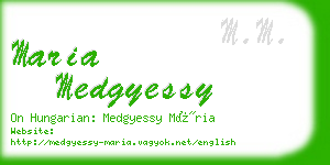 maria medgyessy business card